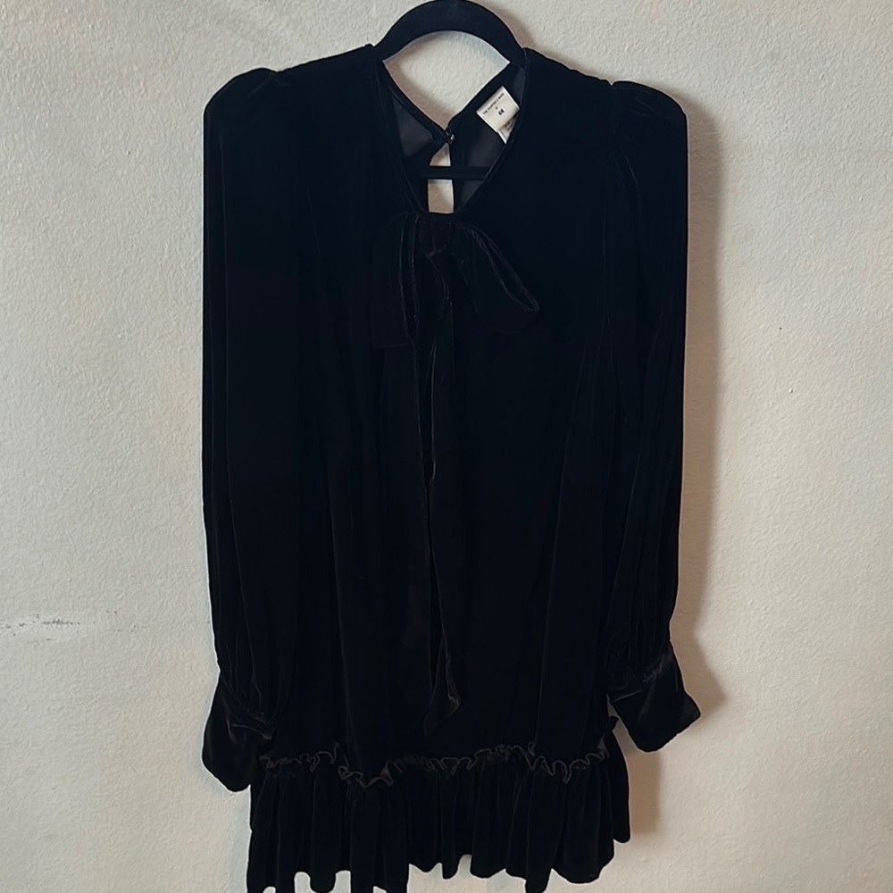 Vampires Wife x H&M Black Velvet Mini Dress
